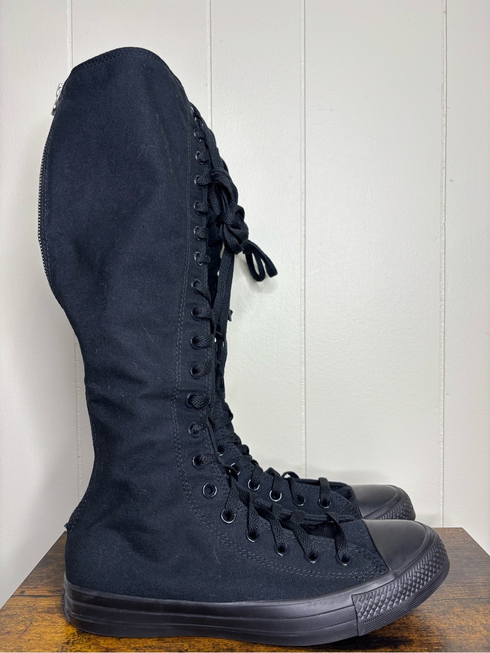 Converse Chuck Taylor All Star XX Hi All Black Boots Womens Size 9 - Picture 2 of 9